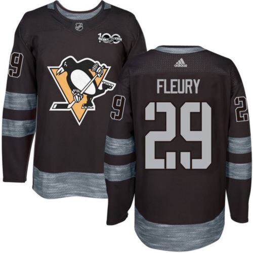 6861a25024d2f_1 Penguins #29 Andre Fleury Black 1917-2017 100th Anniversary Stitched NHL Jersey
