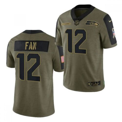 6861a272e0a90_1 Men's Seattle Seahawks #12 Fan 2021 Olive Salute To Service Limited Stitched Jersey
