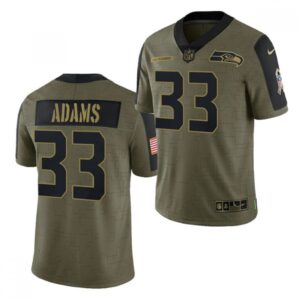 6861a2968f79d_1 Men's Seattle Seahawks #33 Jamal Adams 2021 Olive Salute To Service Limited Stitched Jersey
