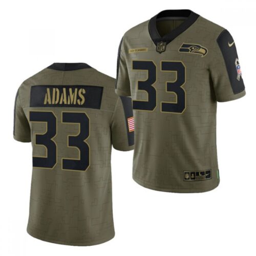 6861a2968f79d_1 Men's Seattle Seahawks #33 Jamal Adams 2021 Olive Salute To Service Limited Stitched Jersey
