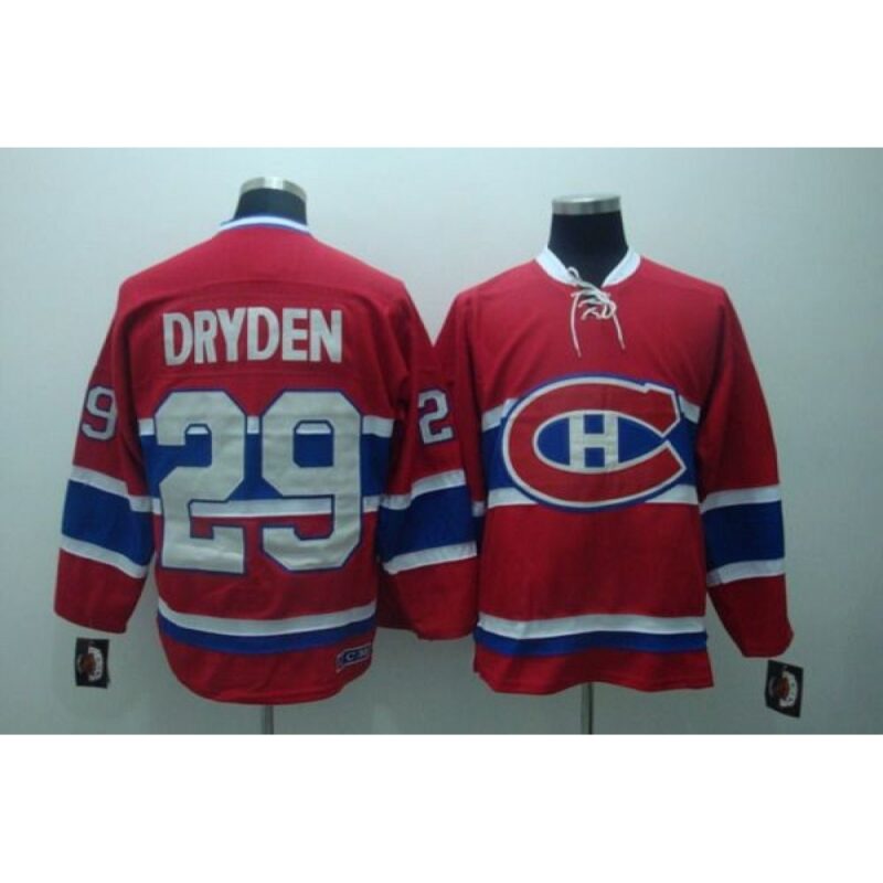 6861a2b5b52e0_1 Canadiens #29 Ken Dryden Stitched Red CH CCM Throwback NHL Jersey