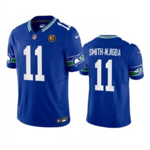 6861a2b984a27_1 Men's Seattle Seahawks #11 Jaxon Smith-Njigba Royal 2023 F.U.S.E. Throwback With John Madden Patch Vapor Limited Stitched Football Jersey