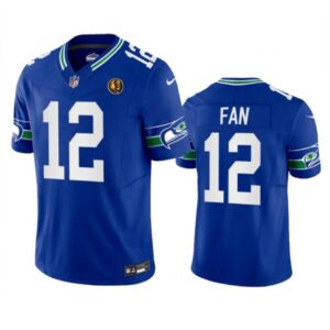 6861a2bf77d86_1 Men's Seattle Seahawks #12 Fan Royal 2023 F.U.S.E. Throwback With John Madden Patch Vapor Limited Stitched Football Jersey