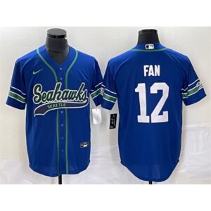 6861a2d7cb421_1 Men's Seattle Seahawks #12 Fan Royal Throwback Cool Base Stitched Baseball Jersey