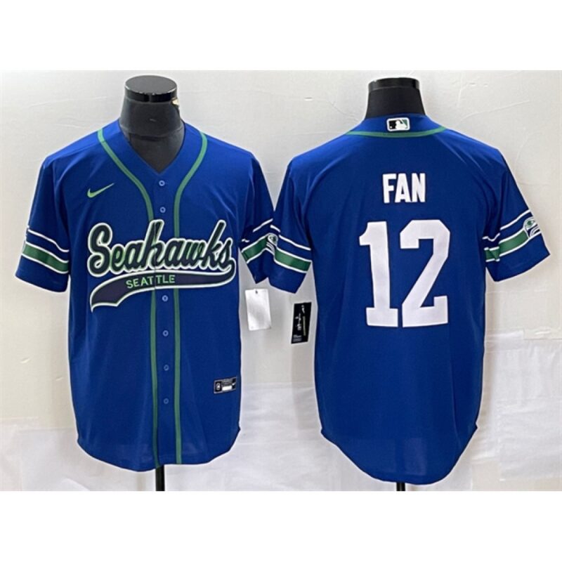 6861a2d7cb421_1 Men's Seattle Seahawks #12 Fan Royal Throwback Cool Base Stitched Baseball Jersey