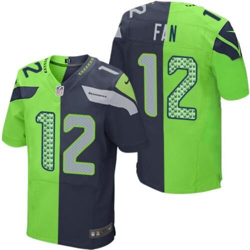 6861a2f88513f_1 Seahawks #12 Fan Steel Blue/Green Men's Stitched NFL Elite Split Jersey