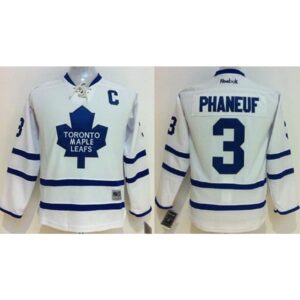 6861a2f951b54_1 Maple Leafs #3 Dion Phaneuf White Stitched Youth NHL Jersey