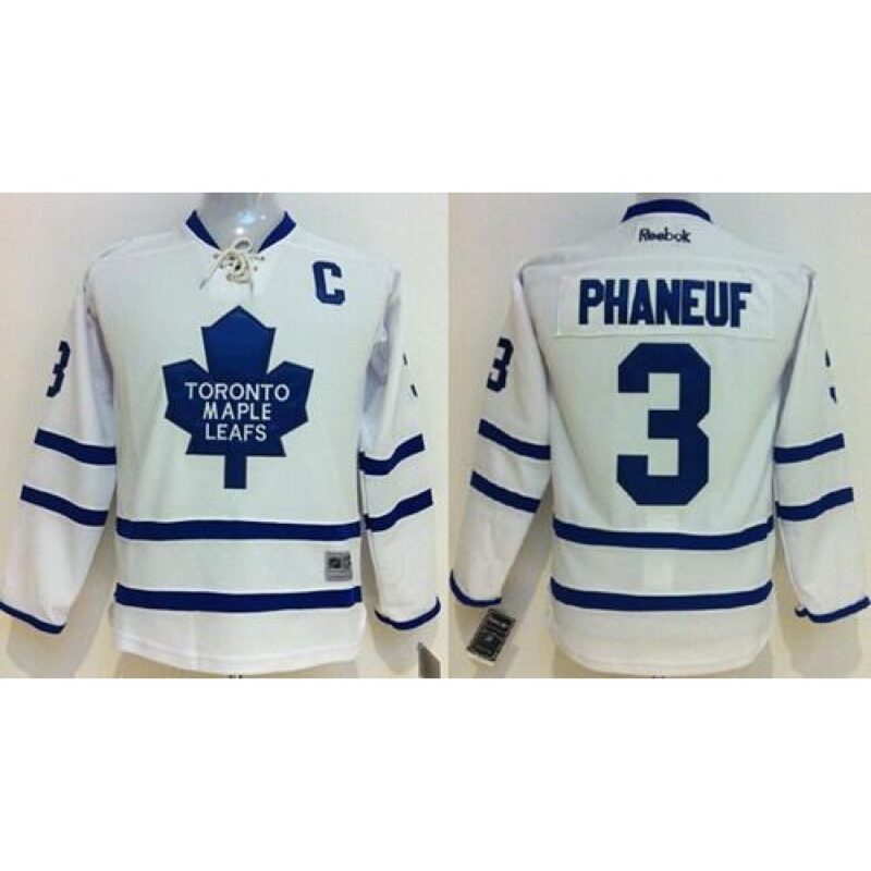 6861a2f951b54_1 Maple Leafs #3 Dion Phaneuf White Stitched Youth NHL Jersey