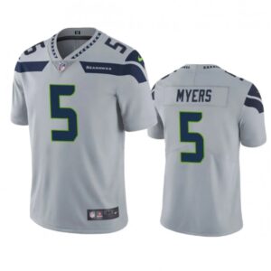6861a333afdd8_1 Men's Seattle Seahawks #5 Jason Myers Grey Vapor Untouchable Limited Stitched Jersey