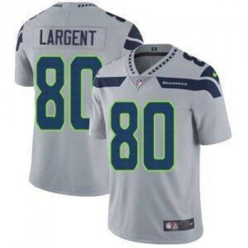 6861a33f2e74a_1 Men's Seattle Seahawks #80 Steve Largent Grey Vapor Untouchable Limited Stitched NFL Jersey