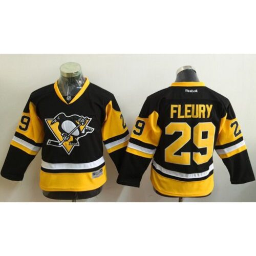 6861a34b00f34_1 Penguins #29 Marc-Andre Fleury Black Alternate Stitched Youth NHL Jersey