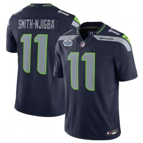 6861a35371da4_1 Men's Seattle Seahawks #11 Jaxon Smith-Njigba Navy 2023 F.U.S.E. Vapor Limited Stitched Football Jersey