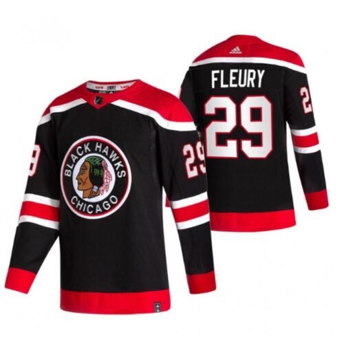 6861a36a7da10_1 Men's Chicago Blackhawks #29 Marc-Andre Fleury 2020-21 Black Reverse Retro Stitched Jersey