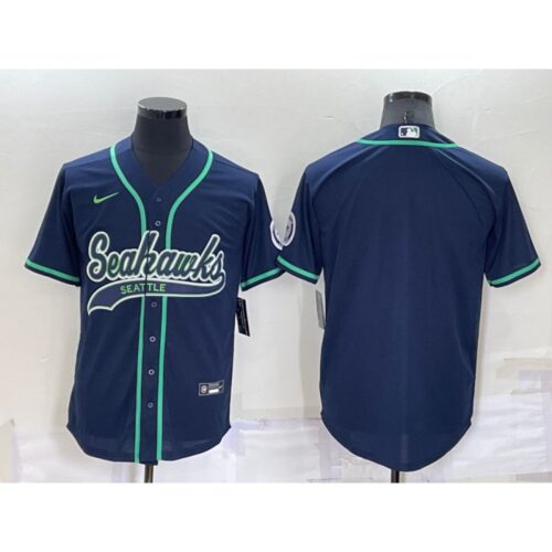 6861a37415e92_1 Men's Seattle Seahawks Blank Navy Cool Base Stitched Baseball Jersey