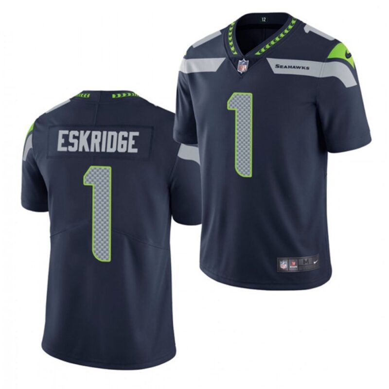 6861a382bde9b_1 Men's Seattle Seahawks #1 D'Wayne Eskridge Navy Vapor Untouchable Limited Stitched Jersey