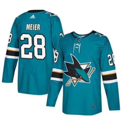 6861a3acd4356_1 Men's San Jose Sharks #28 Timo Meier Teal Stitched Jersey
