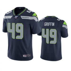 6861a3ae9e695_1 Men's Seattle Seahawks #49 Shaquem Griffin Navy 2019 100th Season Vapor Untouchable Limited Stitched NFL Jersey