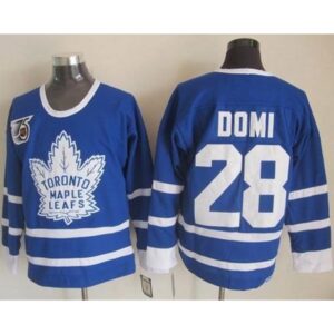6861a3b64a8ba_1 Maple Leafs #28 Tie Domi Blue 75th CCM Throwback Stitched NHL Jersey