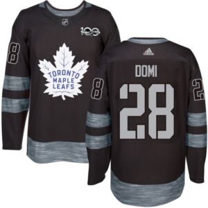 6861a3c673e90_1 Maple Leafs #28 Tie Domi Black 1917-2017 100th Anniversary Stitched NHL Jersey