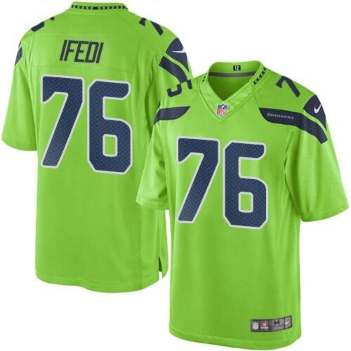 6861a3ea10ddc_1 Seahawks #76 Germain Ifedi Green Men's Stitched NFL Limited Rush Jersey