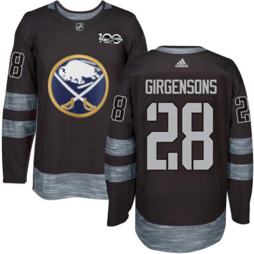 6861a40a88fa8_1 Sabres #28 Zemgus Girgensons Black 1917-2017 100th Anniversary Stitched NHL Jersey