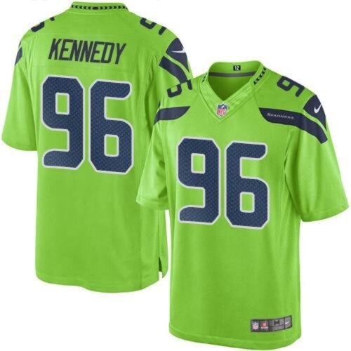 6861a4245f6e7_1 Seahawks #96 Cortez Kennedy Green Men's Stitched NFL Limited Rush Jersey