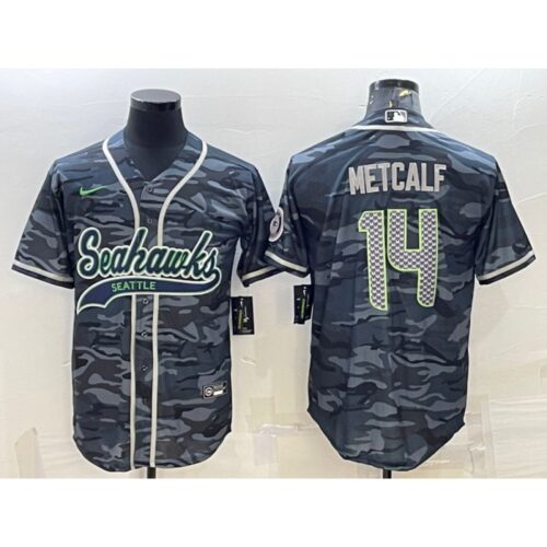 6861a4334b0ef_1 Men's Seattle Seahawks #14 DK Metcalf Grey Camo With Patch Cool Base Stitched Baseball Jersey