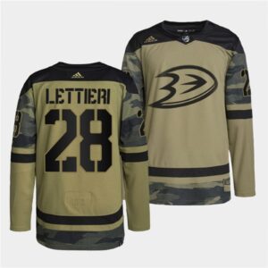 6861a44fe2e14_1 Men's Anaheim Ducks #28 Vinni Lettieri 2022 Camo Military Appreciation Night Stitched Jersey