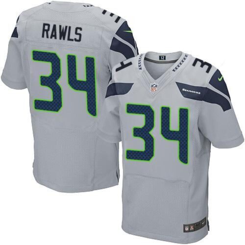 6861a461d6e2b_1 Seahawks #34 Thomas Rawls Grey Alternate Men's Stitched NFL Elite Jersey