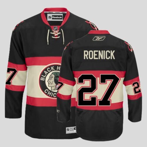 6861a46292302_1 Blackhawks #27 Jeremy Roenick Stitched Black New Third NHL Jersey