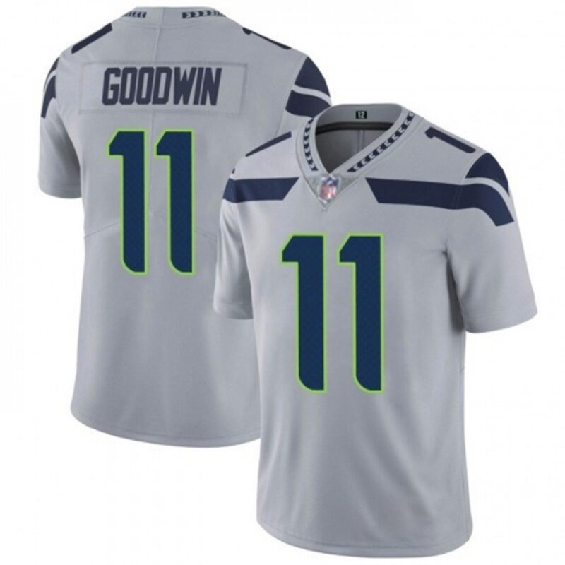 6861a482421fb_1 Men's Seattle Seahawks #11 Marquise Goodwin Grey Vapor Untouchable Limited Stitched Jersey