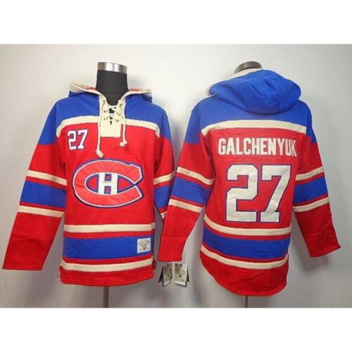 6861a4933acfe_1 Canadiens #27 Alex Galchenyuk Red Sawyer Hooded Sweatshirt Stitched NHL Jersey
