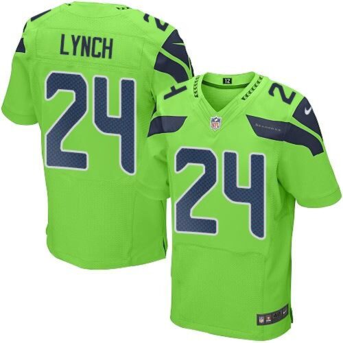 6861a49f11a84_1 Seahawks #24 Marshawn Lynch Green Men's Stitched NFL Elite Rush Jersey
