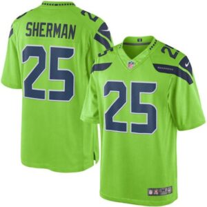 6861a5184abcd_1 Seahawks #25 Richard Sherman Green Men's Stitched NFL Limited Rush Jersey