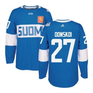 6861a52ad4472_1 Team Finland #27 Joonas Donskoi Blue 2016 World Cup Stitched NHL Jersey