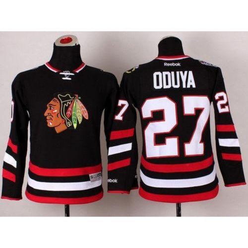 6861a55fc47de_1 Blackhawks #27 Johnny Oduya Black 2014 Stadium Series Stitched Youth NHL Jersey