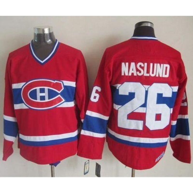 Canadiens #26 Mats Naslund Red CCM Throwback Stitched NHL Jersey