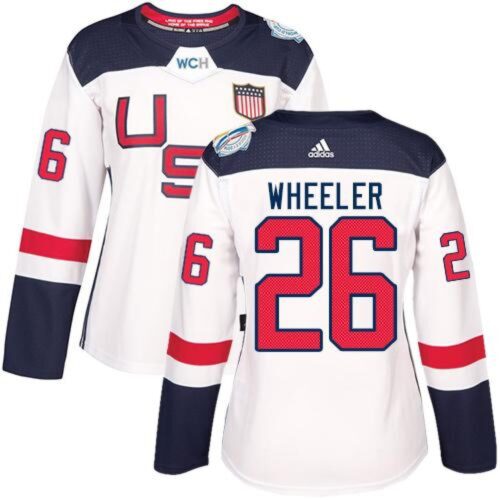 6861a5ac4b7c7_1 Team USA #26 Blake Wheeler White 2016 World Cup Women's Stitched NHL Jersey