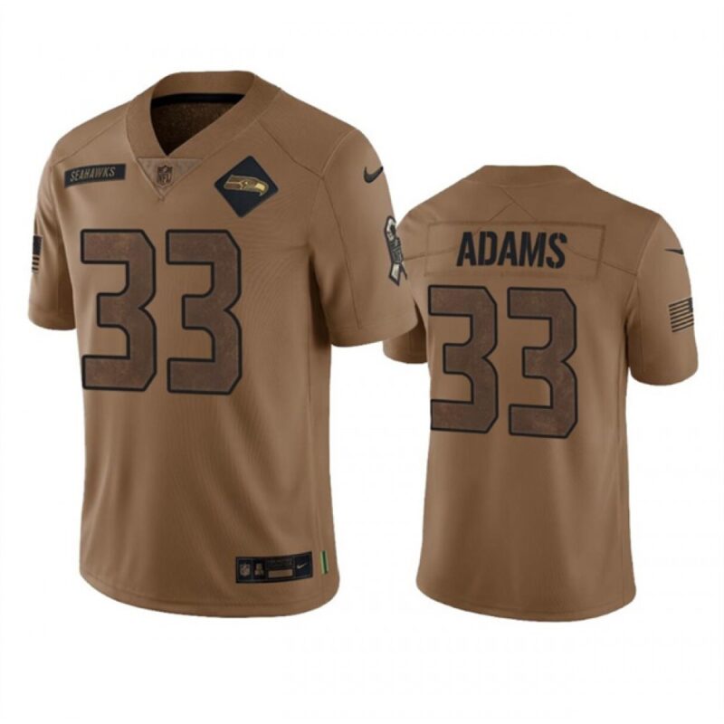 6861a5c3e8579_1 Men's Seattle Seahawks #33 Jamal Adams 2023 Brown Salute To Service Limited Stitched Football Jersey