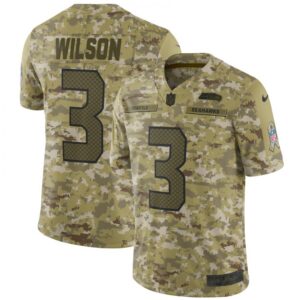 Men's Seattle Seahawks  #3 Russell Wilson 2018 Camo Salute to Service Limited Stitched NFL Jersey
