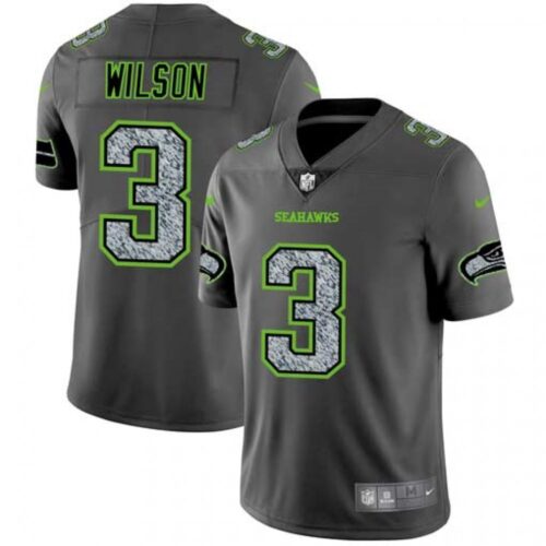 6861a5ffa00c0_1 Men's Seattle Seahawks #3 Russell Wilson 2019 Gray Fashion Static Limited Stitched NFL Jersey