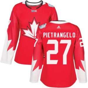 6861a6012f935_1 Team Canada #27 Alex Pietrangelo Red 2016 World Cup Women's Stitched NHL Jersey
