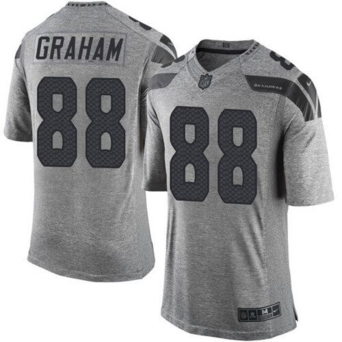 6861a608a9c4a_1 Seahawks #88 Jimmy Graham Gray Men's Stitched NFL Limited Gridiron Gray Jersey