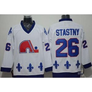 6861a60db46ed_1 Nordiques #26 Peter Stastny White CCM Throwback Stitched NHL Jersey