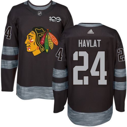 6861a67426bdf_1 Blackhawks #24 Martin Havlat Black 1917-2017 100th Anniversary Stitched NHL Jersey