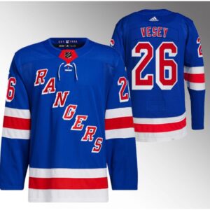 6861a69f2268f_1 Men's New York Rangers #26 Jimmy Vesey Blue Stitched Jersey