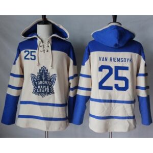 6861a6b786bfd_1 Maple Leafs #25 James Van Riemsdyk Cream Sawyer Hooded Sweatshirt Stitched NHL Jersey