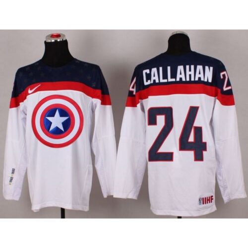 6861a6bda80c1_1 Olympic Team USA #24 Ryan Callahan White Captain America Fashion Stitched NHL Jersey