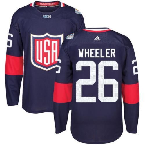 6861a6c0ea760_1 Team USA #26 Blake Wheeler Navy Blue 2016 World Cup Stitched Youth NHL Jersey