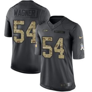 Seahawks #54 Bobby Wagner Black Men's Stitched NFL Limited 2016 Salute to Service Jersey